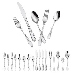 45-Piece Silverware Set Stainless Steel Cutlery Flatware Utensil Kitchen for 8
