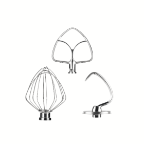 Stand Mixer Accessories 3-piece Set, Stainless Steel Whisk, Dough Hook And 5-Quart Whisk