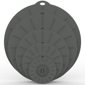 5pcs Silicone Fresh-keeping Cover; Microwave Oven Heating Cover; Food Dust-proof Splash-proof Bowl Cover Set; Kitchen Supplies (Color: A)