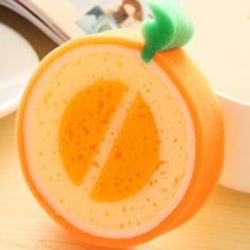 Dishwashing Sponge Kitchen Supplies Tools Cute Fruit Shape Clean Stains Removing Kit Useful Things For Home Cleaning Accessories (Color: Hami Melon)