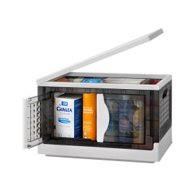 Storage Bins Stackable Wheeled Foldable Containers Organizer (Quantity: 1 Piece)